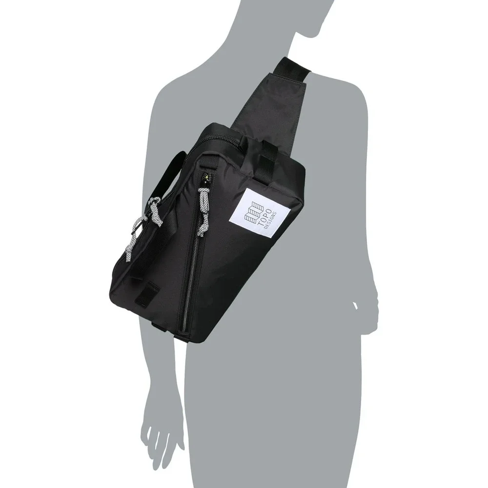 Topo Designs Quick Pack Black Nylon Waist Shoulder Bag 448 cu in 14x10x3 in